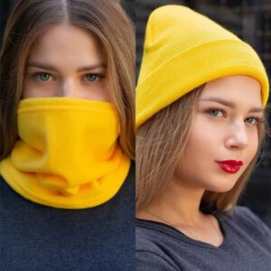 Зимовий комплект without шапка +баф woman yellow, жовтого кольору