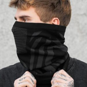Чоловічий зимовий бавовняний дихаючий термо баф without scorpion black, чорного кольору