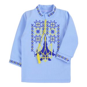 Вишиванка для хлопчика "Символи", блакитний