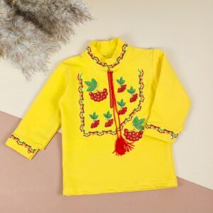 Вишиванка для хлопчиків "Калина", жовтого кольору